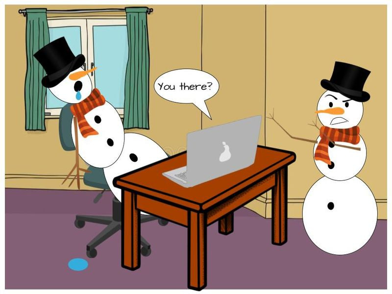 スコーキのDr.Bessie Rhodes School of GlobalStudiesの5年生であるLewhatW。、11による遠隔教育を行っている雪だるま。
