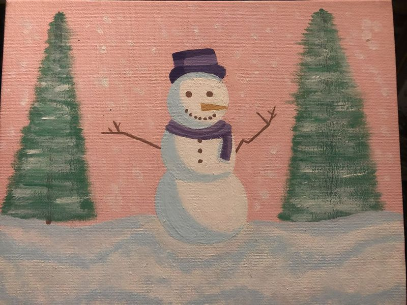 イングリッドC.、16、南西側のキュリーメトロ高校のジュニアによる古典的な雪だるま。