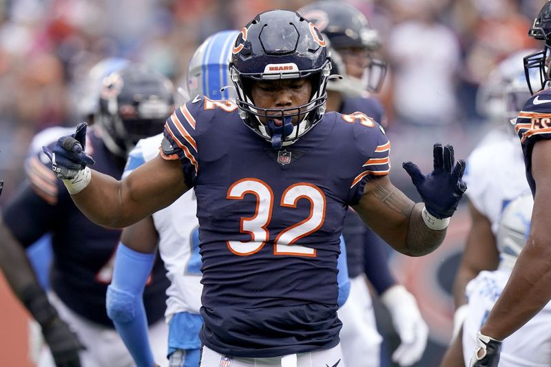 David Montgomery telah menyumbang 38% daripada jarak serangan Bears musim ini.