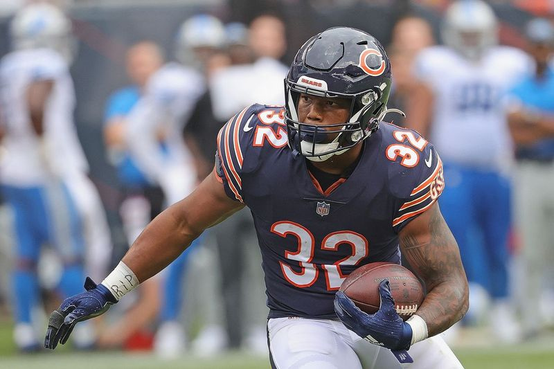 David Montgomery court pour un touché contre les Lions le mois dernier.