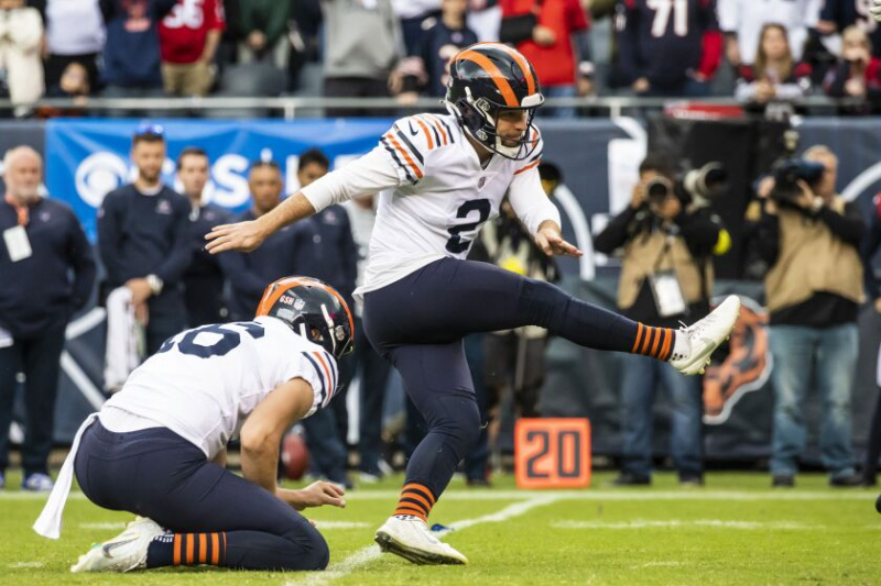   Nogometni igralec Bears Cairo Santos je v nedeljo dosegel zmagoviti zadetek iz igre.