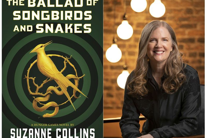 The Ballad of Songbirds and Snakes, af The Hunger Games-forfatteren Suzanne Collins (til højre) blev udgivet tirsdag, med en verdensrekordtryk til prequel til Collins