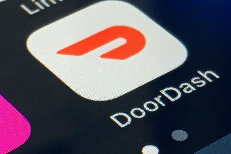 „DoorDash“ programėlė išmaniajame telefone rodoma 2020 m. vasario 27 d.