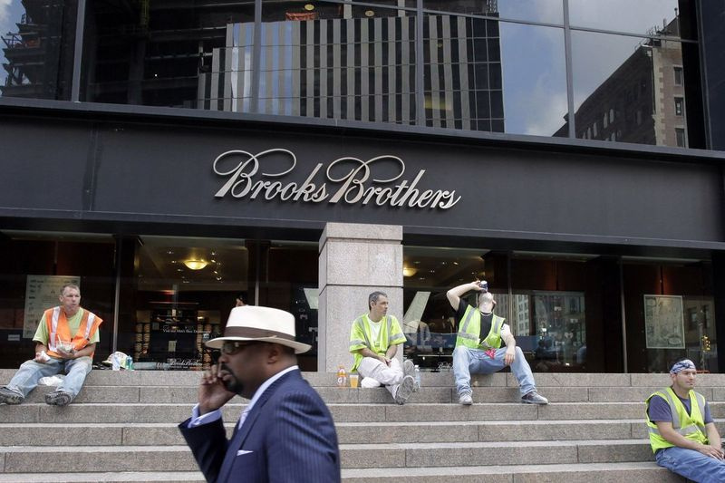 En Brooks Brothers-butik på Church Street i New Yorks finansdistrikt fotograferades 2011.