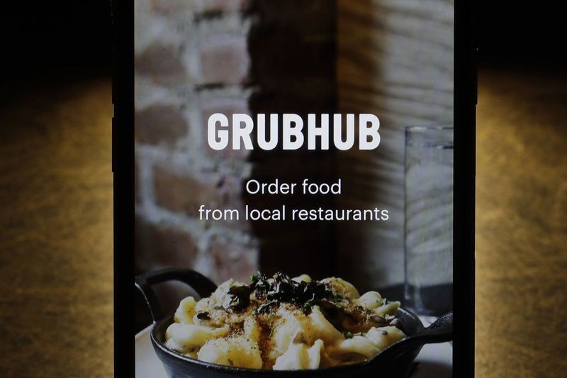 Die Grubhub-App auf einem iPhone im Jahr 2018.