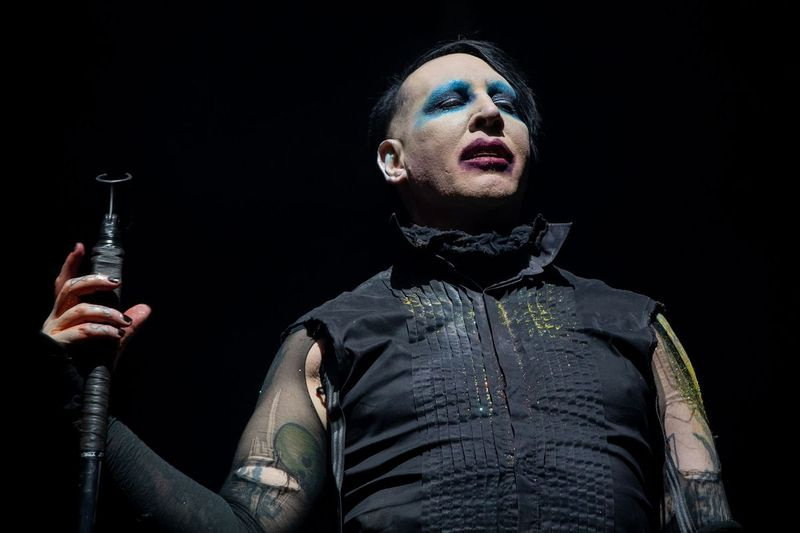Marilyn Manson opptrer under Astroworld-festivalen på NRG Stadium i 2019 i Houston, Texas.