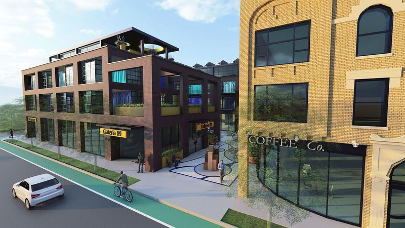 Der 548 Development-Vorschlag bei 8840 S. Commercial Ave. umfasst ein neues vierstöckiges Gebäude und ein saniertes dreistöckiges Gebäude. Geplant sind Mixed-Income-Wohnungen, ein Café, ein Fahrradladen und ein Business Center.