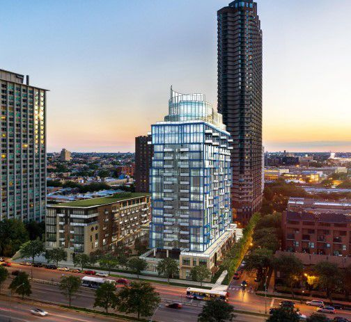 Eine Darstellung von Jonathan Holtzmans geplantem Gebäude am 3636 N. Lake Shore Drive.