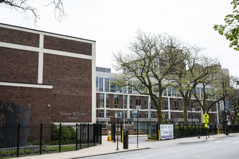 Francis W. Parker School, 330 W. Webster Ave. in Lincoln Park, Donnerstagmorgen, 20. Mai 2020.