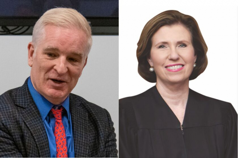   Tidligere Lake County sherif Mark Curran og Lake County dommer Elizabeth Rochford.