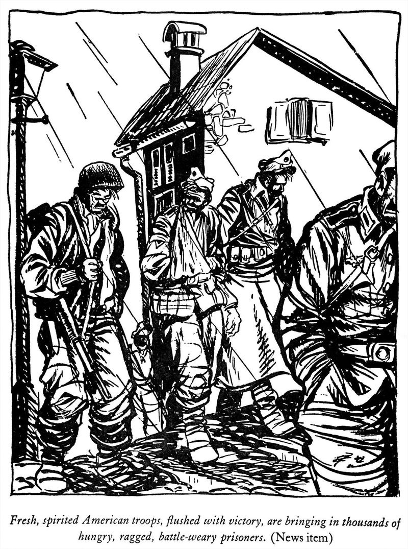 Karikatūra no Up Front With Mauldin, kas ieguva Pulicera balvu 1945. gadā.