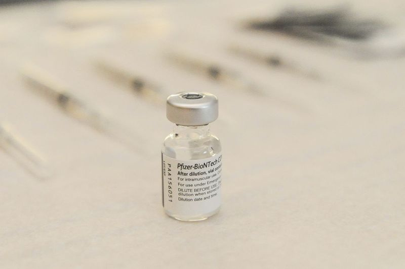 I denna 14 december 2020 filbild Pfizer-BioNTech-vaccinet mot covid-19 ses på Madison Memorial Hospital i Rexburg, Idaho.