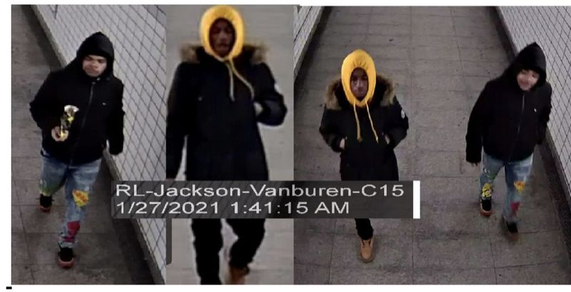 Policija išče dva moška v povezavi z ropom 27. januarja 2020 na postaji CTA Brown Line.