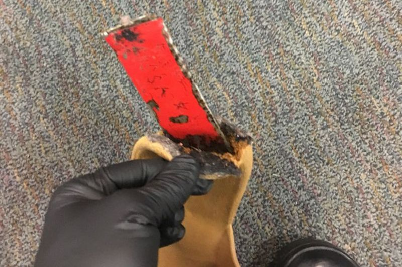 Des agents correctionnels ont trouvé une tige en métal de 5 pouces à l