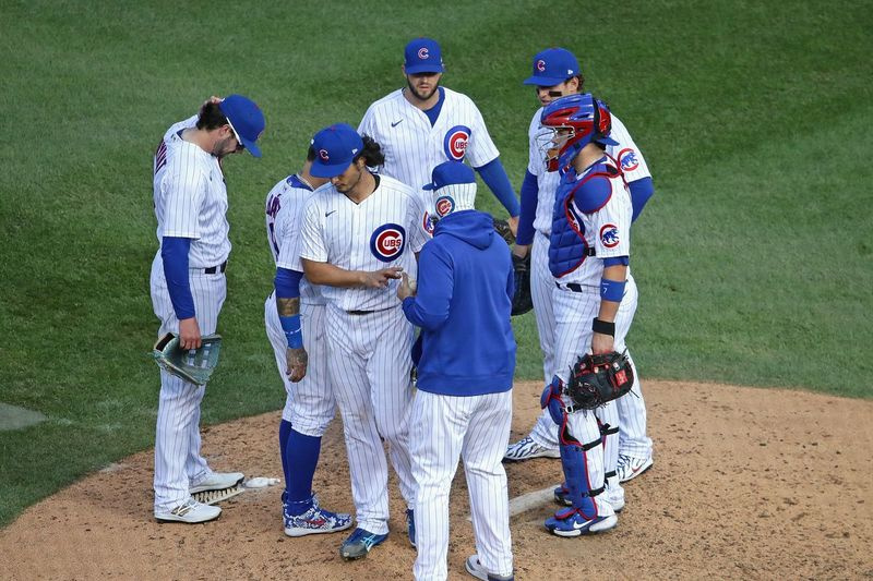 Yu Darvish, yang merupakan tukang kendi terbaik Cubs, berada di luar bukit Wrigley dan keluar dari pintu untuk selamanya.