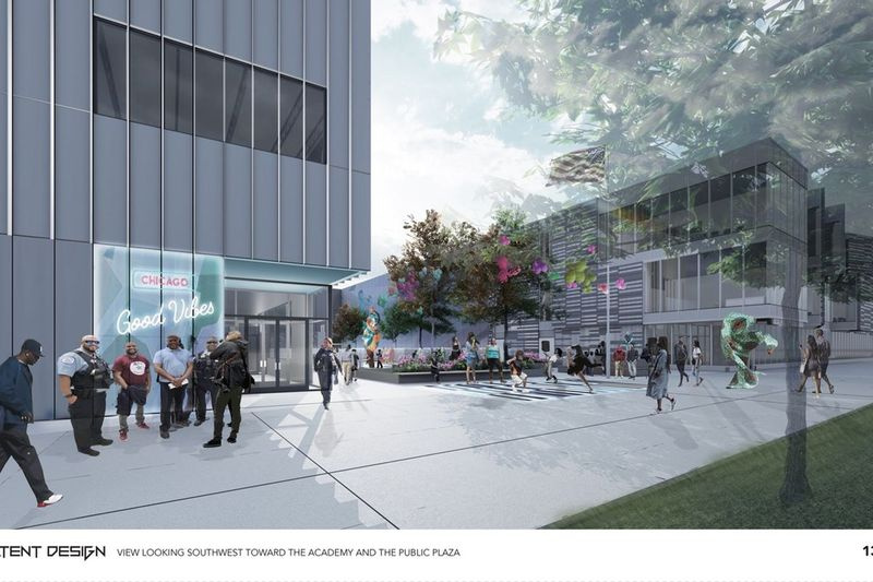 Rendering av föreslagen Boys & Girls Club som ska byggas som en del av den nya polis- och brandutbildningsanläggningen.