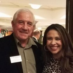 Burt Minor un Erika Harold kampaņas pasākumā pagājušajā gadā. Facebook foto.
