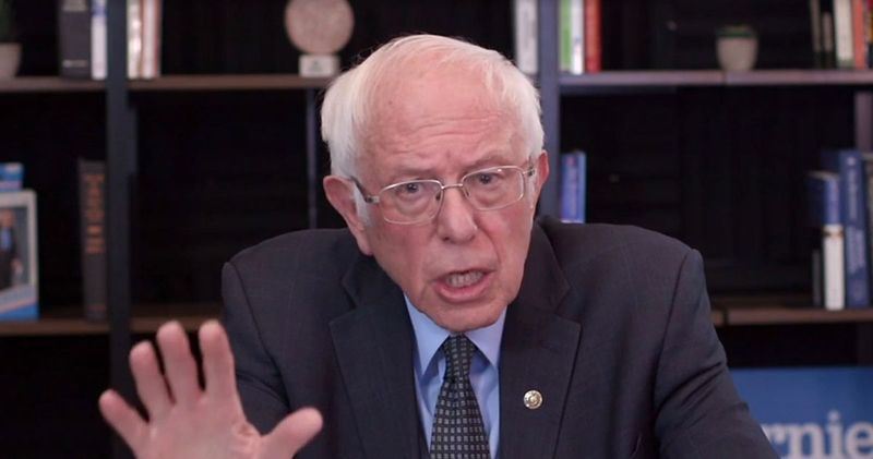 Candidato presidenziale democratico Sen. Bernie Sanders t