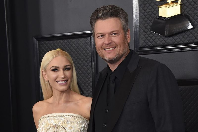 Gwen Stefani et Blake Shelton arrivent à la 62e cérémonie annuelle des Grammy Awards à Los Angeles en 2020.
