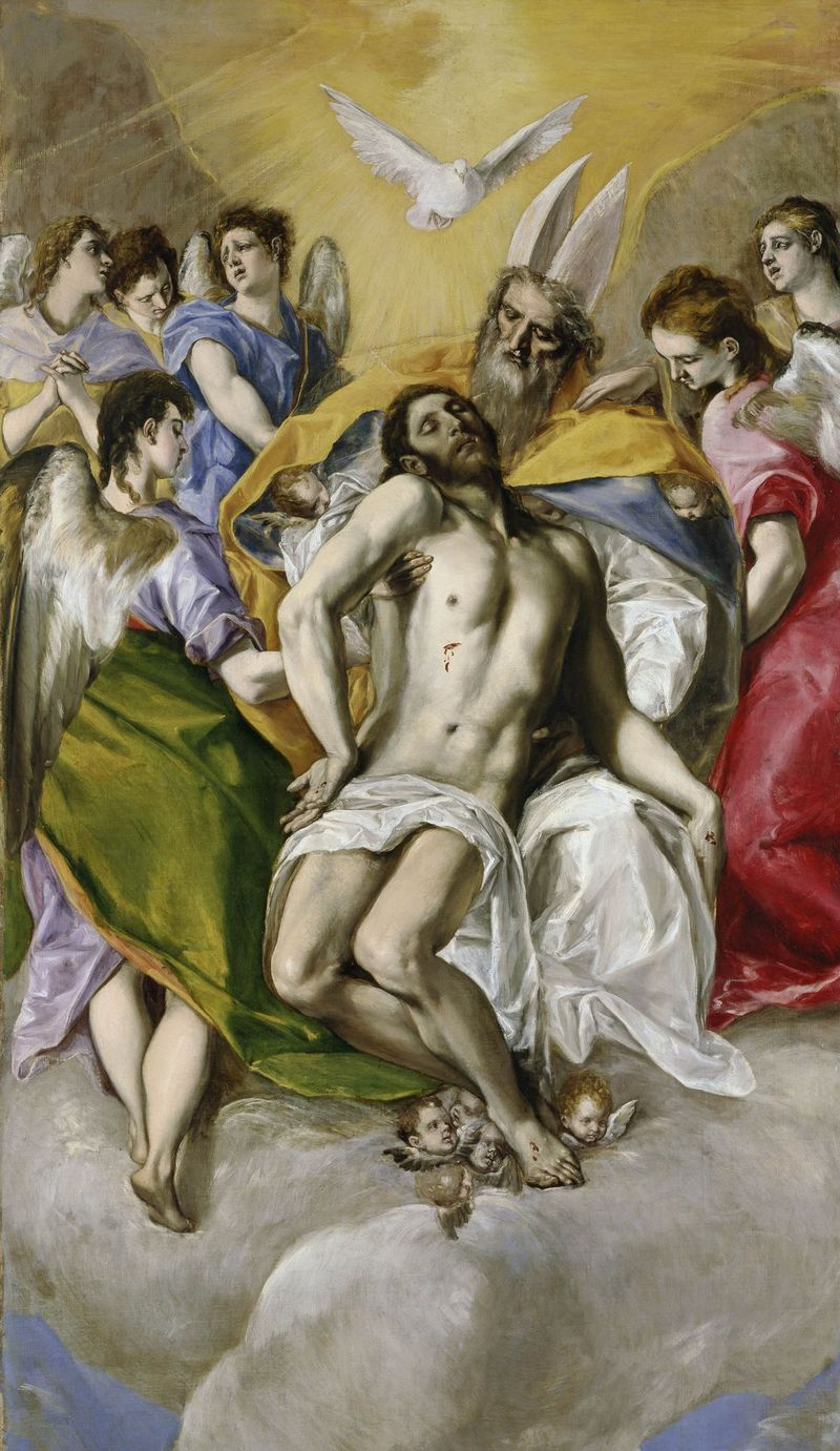 El Greco (Domenikos Theotokopoulos). La Sainte Trinité, 1577-1579. Musée national du Prado, Madrid.
