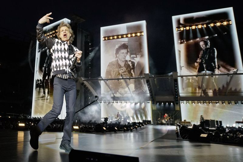 Rolling Stonesi Mick Jagger esineb No Filter tuuril Soldier Fieldis reedel, 21. juunil 2019 Chicagos. (Foto Rob Grabowski/Invision/AP) ORG XMIT: ILRG106