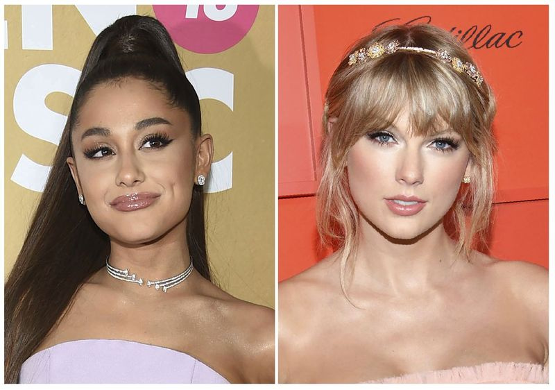 Ariana Grande (vänster) och Taylor Swift.