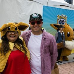 Ashley og Anthony Fisher kom fra Hawaii for å delta på Pokémon Go Fest 2019 i Grant Park, torsdag 13. juni 2019.