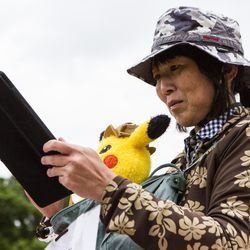 Higasasi kom fra Japan for å delta på 2019 Pokémon Go Fest i Grant Park, torsdag 13. juni 2019.