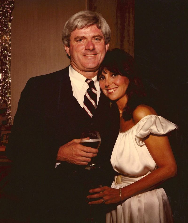 Phil Donahue e Marlo Thomas il giorno del loro matrimonio nel 1980.