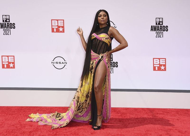 Taraji P. Henson saabub pühapäeval, 27. juunil 2021 Los Angelese Microsoft Theatris toimuvale BET Awardsi jagamisele.