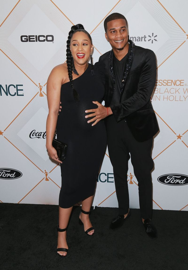 Cory Hardrict nimmt mit seiner Frau Tia Mowry Hardrict am 1. März 2018 in Beverly Hills, Kalifornien, an einem Oscar-Mittagessen teil. | Leon Bennett/Getty Images