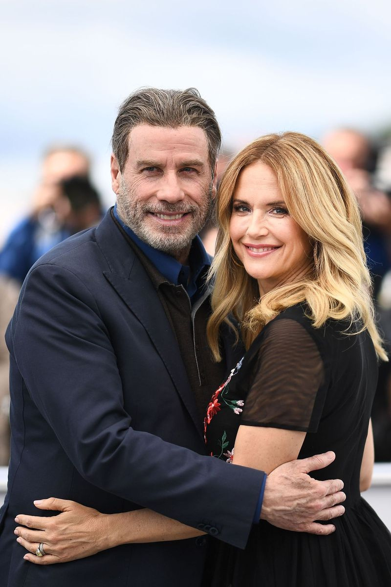 ジョン・トラボルタとケリー・プレストンは、カンヌ国際映画祭でゴッティを宣伝しています。 |ゲッティイメージズ