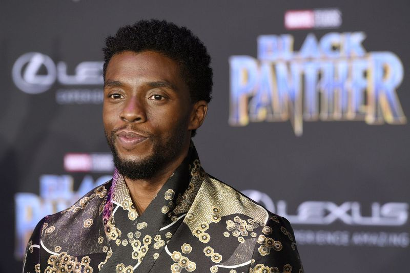 Chadwick Boseman, stjernen i Black Panther, ankommer premieren på filmen i Los Angeles i 2018.