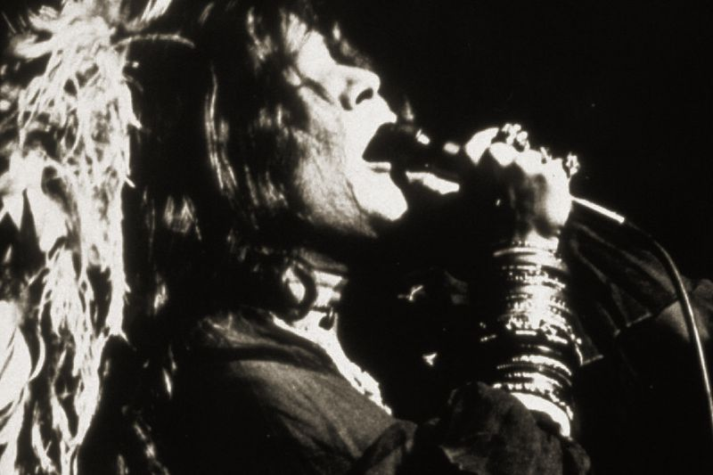 Janis Joplin se produisant en 1970 au Ravinia Festival à Highland Park.