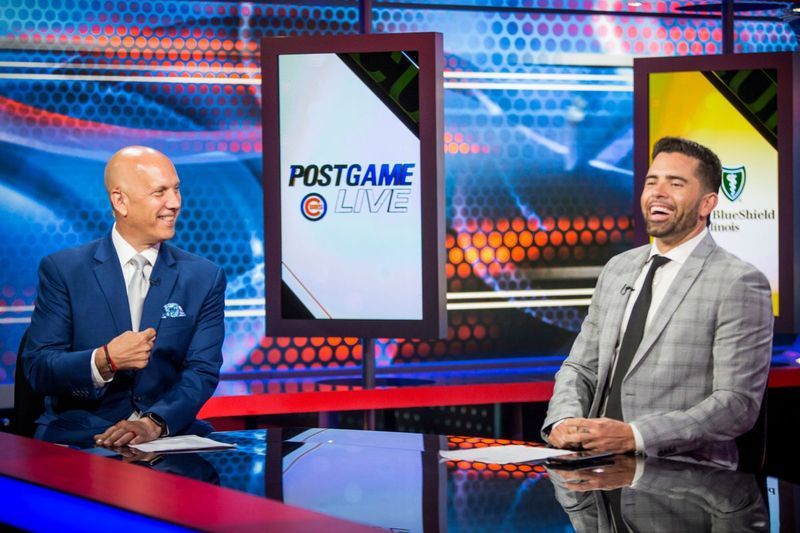 Spordisaatejuht David Kaplan juhtis Cubsi enne ja pärast mängu koos analüütiku David Dejesusega saates NBC Sports Chicago.