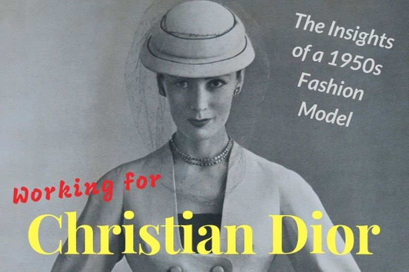 Dieses Bild zeigt einen Einschub des Buchcovers von „Working For Christian Dior“ von Jean Dawnay.
