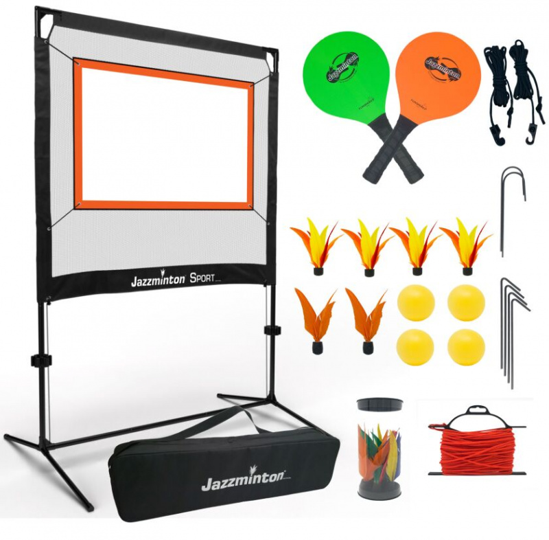   Cette photo montre le jeu indoor-outdoor Jazzminton Sport. Il y a un large éventail d'amusements adaptés aux adultes à choisir en cette saison de cadeaux de vacances. 