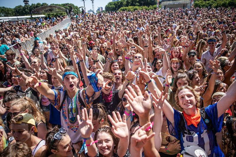 Pārpildīts Grant Park 2019. gada 1. augustā, pirmajā Lollapaloozas dienā.