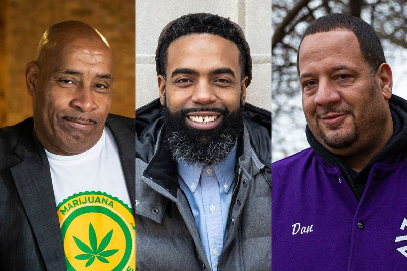 Vincent Norment (da sinistra), Michael Malcolm e Dan Pettigrew sperano tutti di ottenere licenze per gestire attività di marijuana in Illinois.