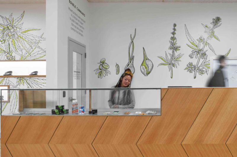 En budtender arbetar på Dispensary 33 i Uptown. | Apotek 33/medföljande bild