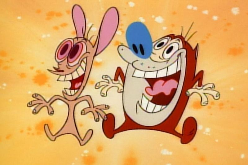 Tento obrázek vydaný společností ViacomCBS Entertainment & Youth Group ukazuje titulní postavy z animovaného seriálu The Ren & Stimpy Show.