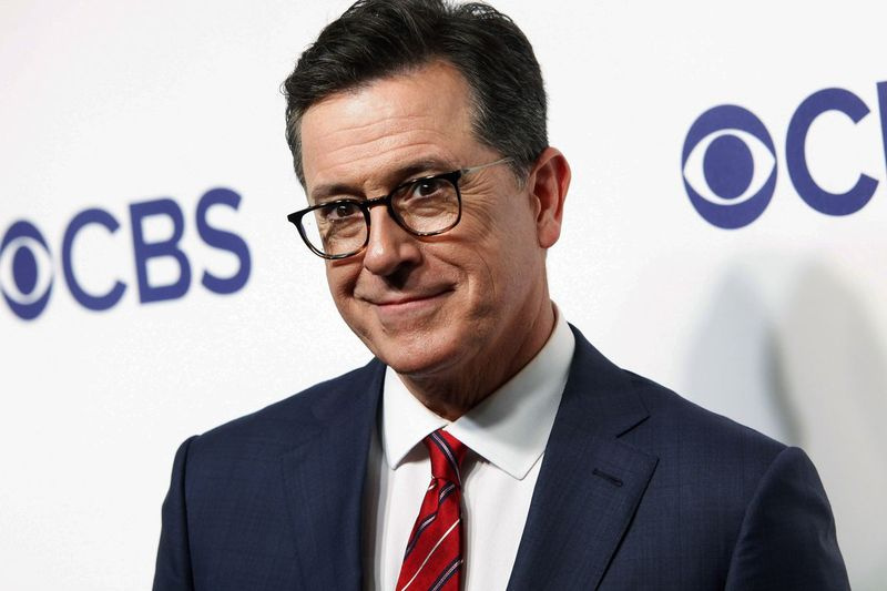 Stephen Colbert deltager i CBS Network 2018 Upfront på The Plaza Hotel i New York den 16. maj 2018. Colbert vender tilbage til at lave liveshows foran et studiepublikum den 14. juni.
