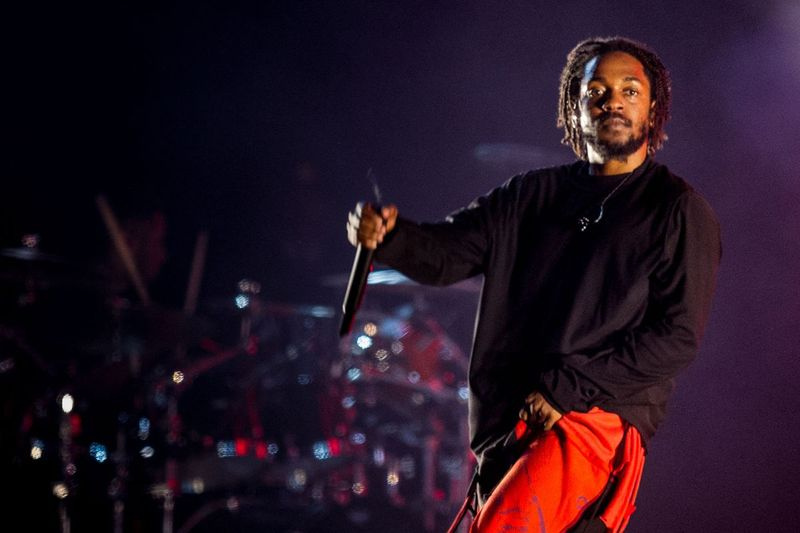 Kendrick Lamar se presenta durante el tercer día del Lollapalooza Buenos Aires en el Hipodromo de San Isidro en 2019.