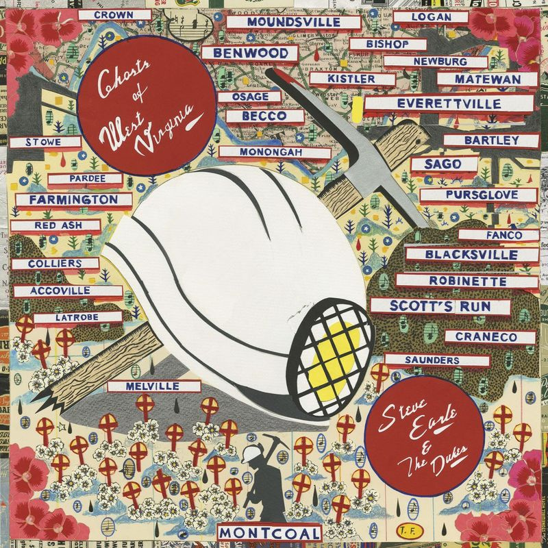 Imej muka depan yang dikeluarkan oleh New West Records ini menunjukkan Ghosts of West Virginia oleh Steve Earle.