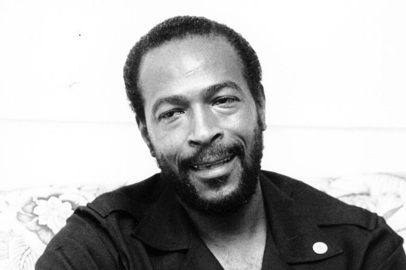 Zpěvák Marvin Gaye je zobrazen na nedatované fotografii v New Yorku.