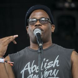 Åbn Mike Eagle på første dag af Pitchfork Music Festival. | Ashlee Rezin/Sun-Times