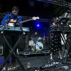 Mount Kimbie på dag ét af Pitchfork Music Festival. | Ashlee Rezin/Sun-Times