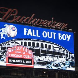 Fall Out Boy uzstājas Wrigley Field. | Ešlija Rezina/Sun-Times