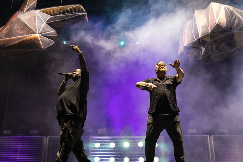 Killer Mike og El-P fra Run the Jewels optræder på dag 3 af Riot Fest i Douglass Park.
