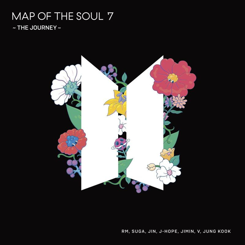 Dieses von UMe veröffentlichte Titelbild zeigt Map of the Soul 7 - The Journey von BTS.